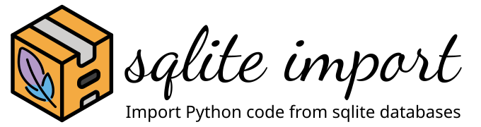 sqlite import: Import Python code from sqlite databases.